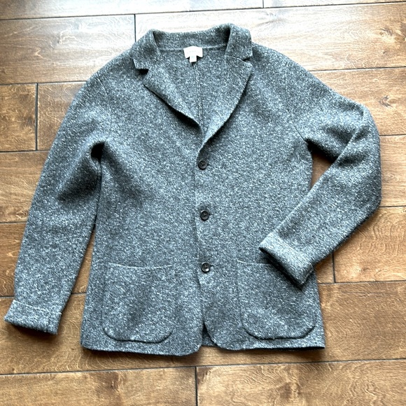 Club Monaco Marled Grey Sweater Blazer Jacket - Picture 3 of 6